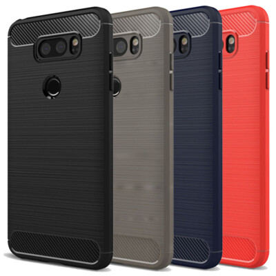 Case for LG V30 V30S V50 V40 V60 Velvet ThinQ Slim Shockproof Carbon Fiber  Cover