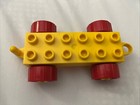 LEGO Duplo 11248 Yellow Car Base 2 x 6 w/ Open Hitch End & Red Wheels — photo 1
