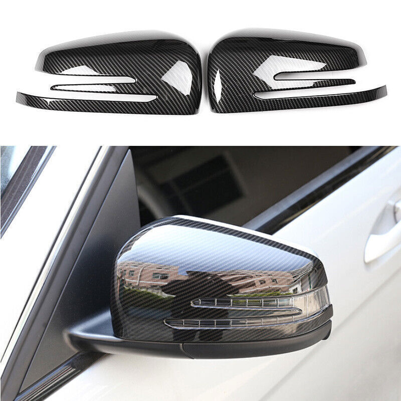 For Mercedes-Benz GLK 2009-15 Carbon Fiber Car Rearview Mirror Cover Decor Trim