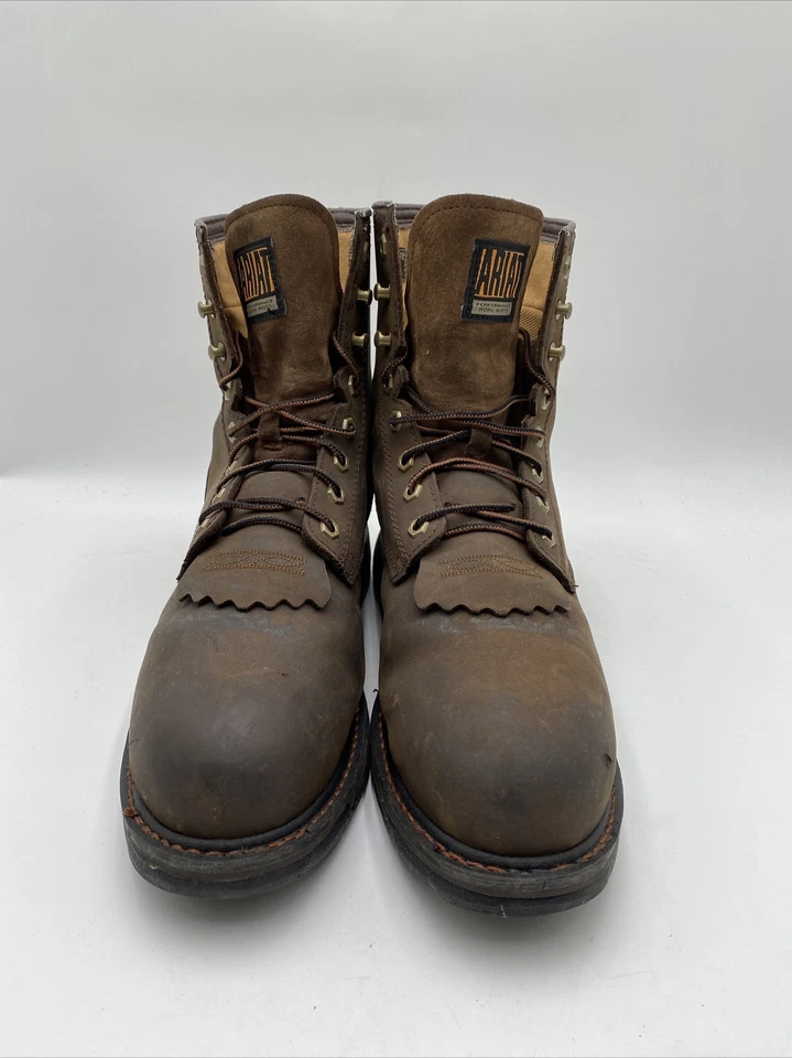 Ariat Men's 8" WorkHog Waterproof Work Boots Brown Size 11EE - Image 2 of 4