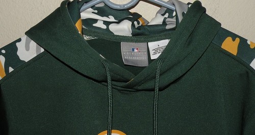 MLB Genuine Merch Oakland A’s Men’s Large LS Hooded Sweatshirt Hoody Green Camo - Picture 2 of 3