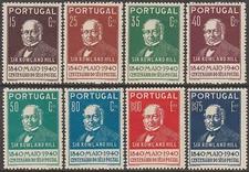 EDSROOM-18457 Portugal 595-602 LH 1940 Complete Anniv 1st Postage Stamp CV$46.25