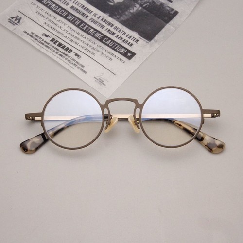 Runde 43 mm Acetat + Metall Brille Rahmen Mode Brille Frauen Männer - Bild 6 von 24