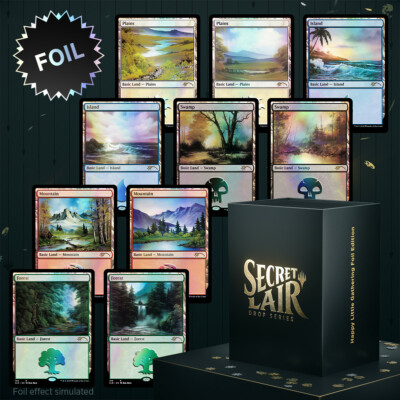 mtg bob ross cards MTG Secret Lair - Happy Little Gathering Bob Ross FOIL *FACTORY SEALED*  *MINT*