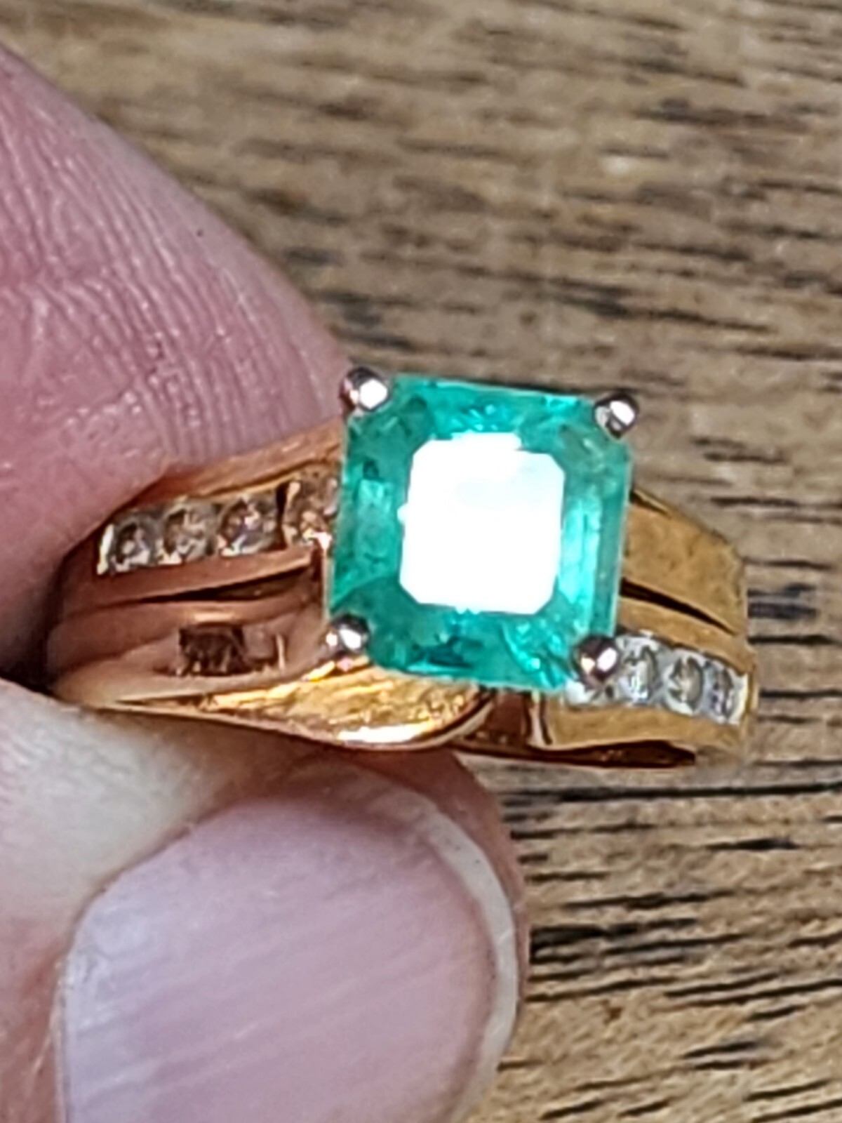 1+ Ct. Natural Emerald 14k Gold Rings With Diamonds eBay