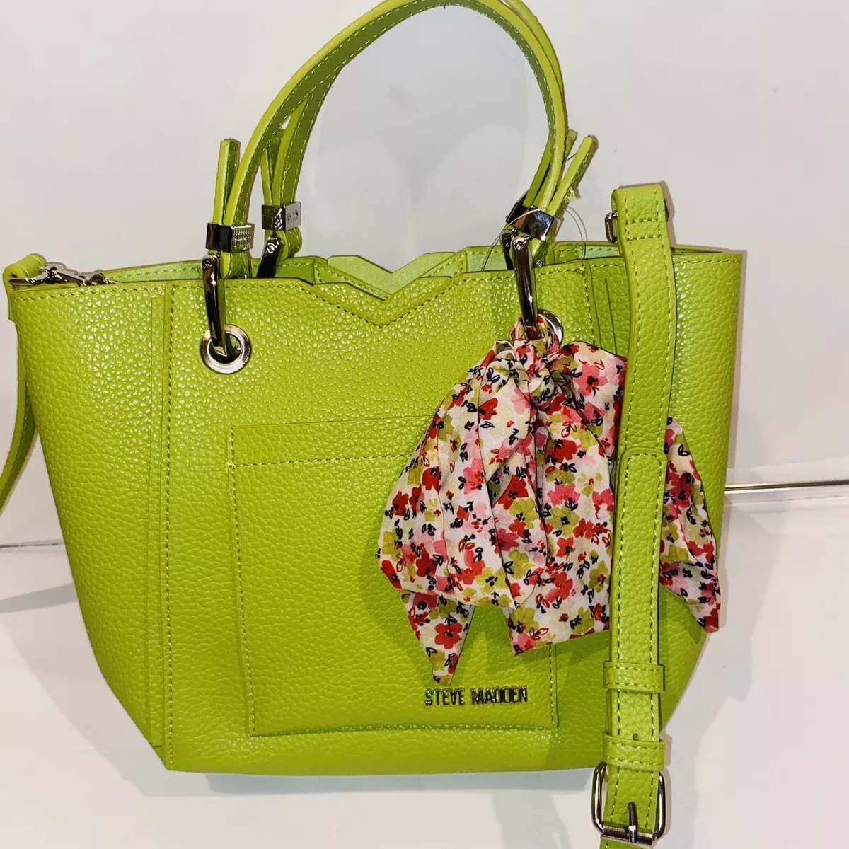 New Green Steve Madden Purse Hand Bag Satchel Crossbody NWT Viral