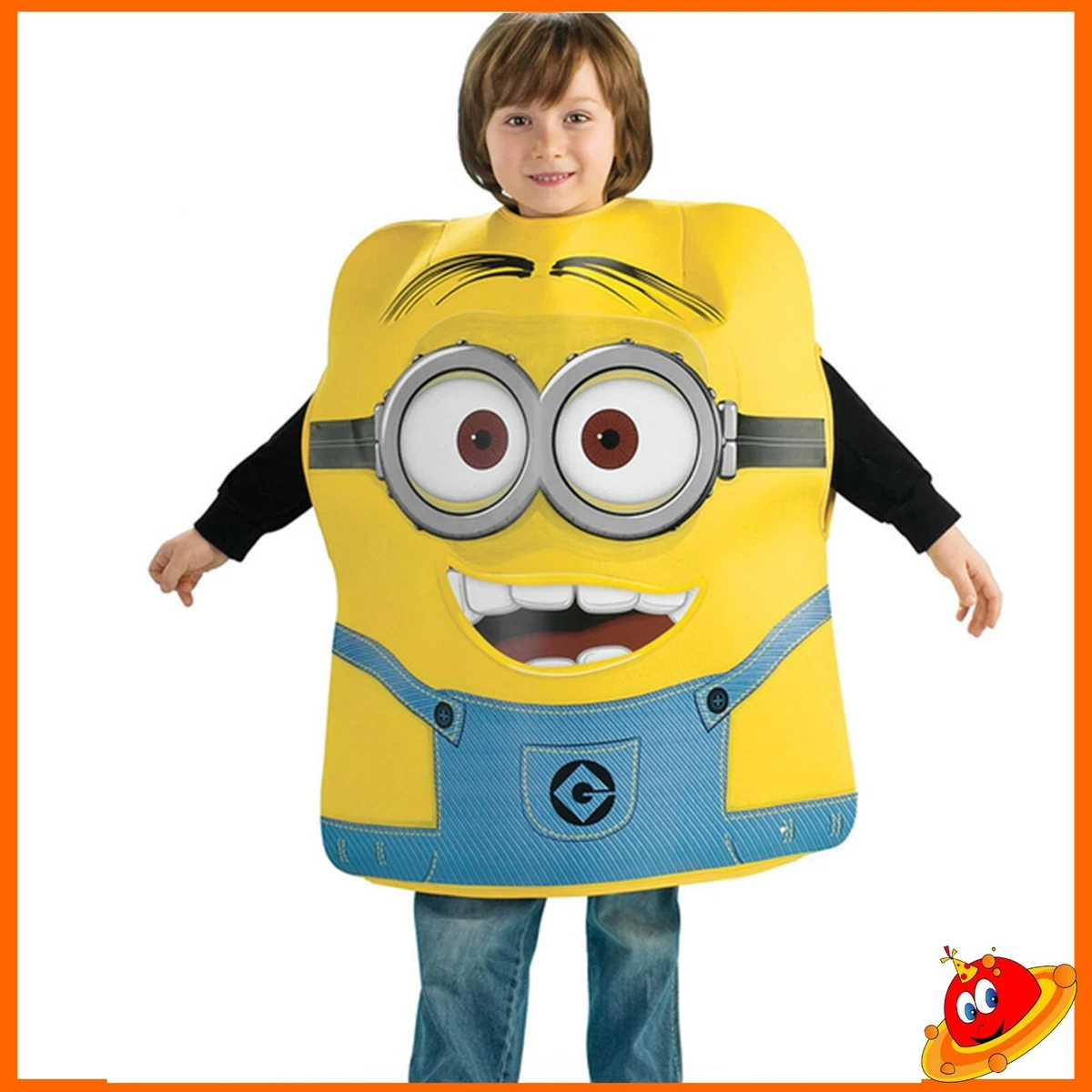 Costume Carnevale Ragazzo Bambino Minions Juane Dave Tg 3-7 anni