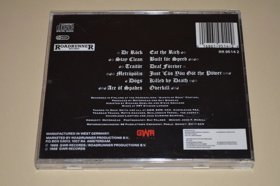 Motörhead – Nö Sleep At All /Roadrunner Records 1988 / Germany / Rar - Bild 2 von 2