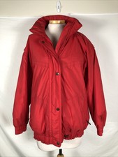 Vintage Tyrolia By Head Solid Red Ski Jacket Size 10 Microseal Snowboard Medium