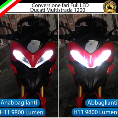 CONVERSIONE FARO FULL LED DUCATI MULTISTRADA 1200 ANABBAGLIANTE + ABBAGLIANTE