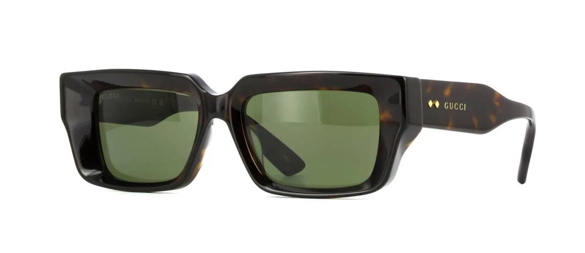 Gucci GG1529S Havana/Green (002) Sunglasses | eBay