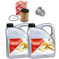 MotoröL Set Febi SAE 5W-40 8 Liter + ÖLfilter + Schraube FüR Mercedes S-Klasse