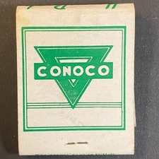Service Oil Co. Conoco Colby, Kansas Full Matchbook c1950's