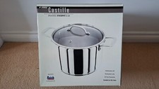 Image of Stock Pot - Judge (Castille). 24cm 6.6L. Heavy duty polished stainless steel.