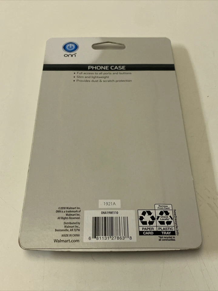 Funda para teléfono celular Onn Samsung Galaxy S10 negra delgada ligera nueva Foto 2 de 4