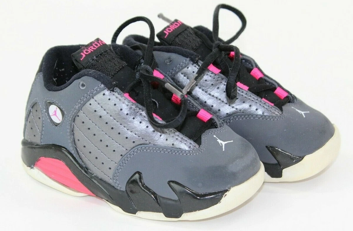 Baskets Nike Air Jordan XIV b b fille noir rose taille 7C