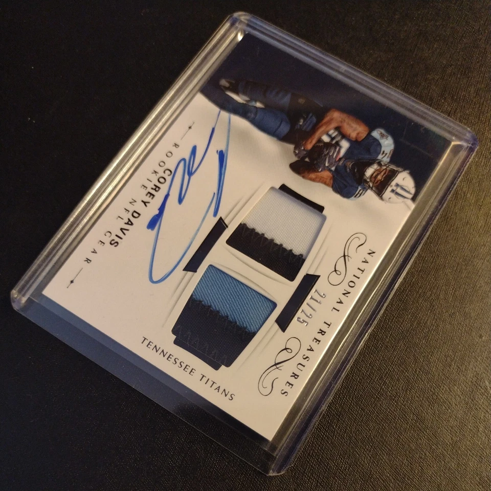 #21/25 Corey Davis Rookie Patch Auto 2017 Panini National Treasures Autograph - Image 3 of 4