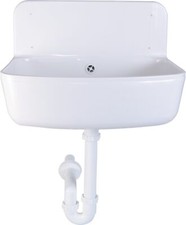 Utilitaire de Puits Évier avec Accessoires Plastique Blanc sous-Sol Jardin