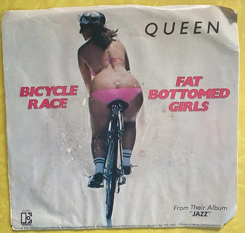 QUEEN 45 w/sleeve  FAT BOTTOMED GIRLS  bicycle race