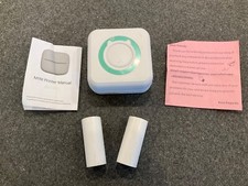 Mini Pocket Thermal Printer Bluetooth Inkless Photo Label Printing 2Rolls Paper