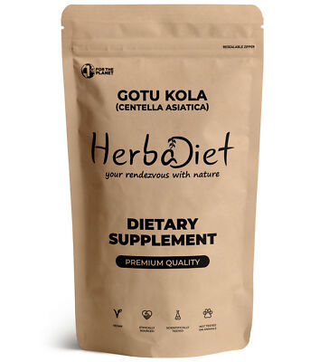 Gotu Kola Extract Powder Centella Asiatica 20% Asiaticosides Anxiety Depression