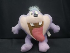 Vintage 1990 ACE Purple Dizzy Taz Tasmanian Devil Looney Tunes Plush 9  