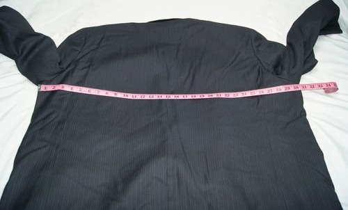 geoffrey beene suit jacket men's 56 long navy blue big & tall pinstripes - Picture 11 of 14