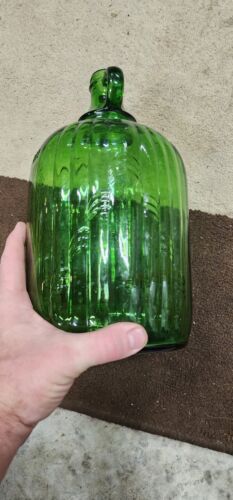 1930's GLASS WINE JUG LARGE 12" VINTAGE DECORATIVE ONE GALLON WINE DECANTER - Picture 3 of 8