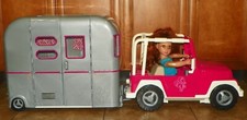 OUR GENERATION RV Seeing You CAMPER Travel Trailer  JEEP  Accessories 18" DOLL