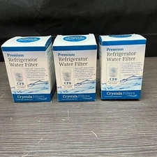 LOT of 3 Crystala Refrigerator Water Filters CF8 Replaces GE MWF New In Box