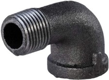 1/8"-6"in Black Malleable Iron Pipe Fitting Threaded 90° Degree Street Elbow USA
