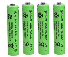 4x AAA Rechargeable Solar Light Batteries 600mAh NiMH 1.2V For Garden Toy Remote 1.49 per battery