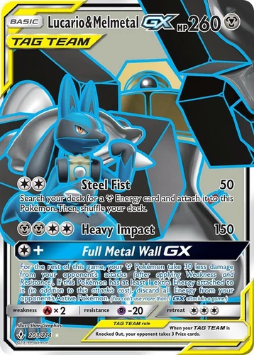Lucario & Melmetal GX 203/214 Sm-Unbroken Bonds