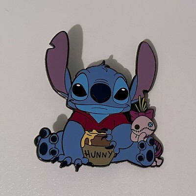 FANTASY Disney Pin Stitch As Winnie The Pooh Hunny  & Scrump As Piglet Jumbo Pin