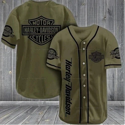 Harley Motorcylce Davidsons Baseball Jersey