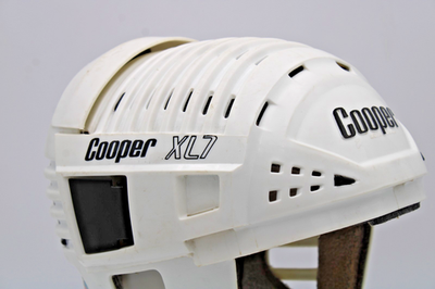 Vintage Cooper XL7 Hockey Helmet Rare White 1980s Space Age Design
