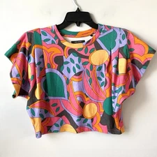 Isabel Marant Zinalia Printed Crop T-Shirt XS