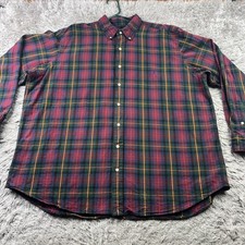 Polo by Ralph Lauren Men s 2XB Red Blue Button Down Flannel