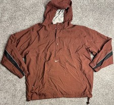 VINTAGE 90s Nike Jacket Windbreaker Hoodie Half Snap Jacket Center Swoosh XL