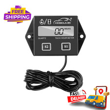 Inductive Tachometer Gauge Engine RPM Meter Engine Tach Hour Meter Digital