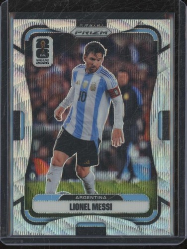 2026 Panini Prizm World Cup LIONEL MESSI #10 Silver Wave Parallel JA278