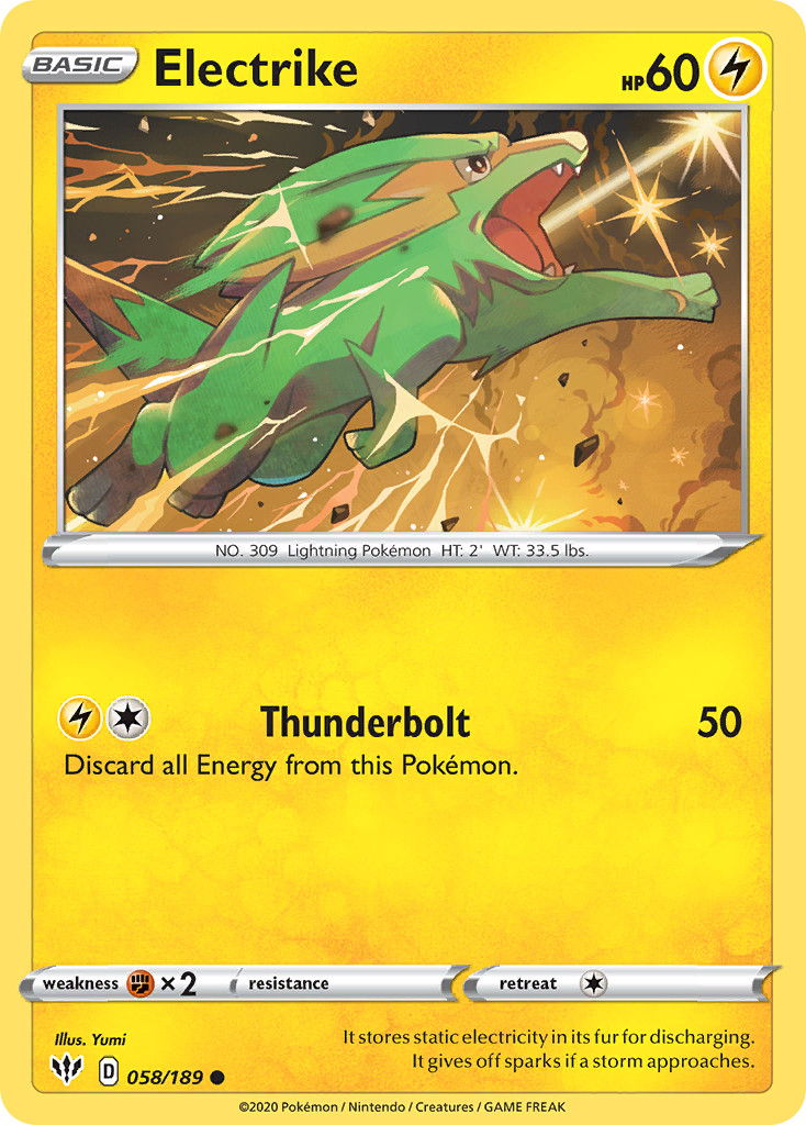 ELECTRIKE 058/189 DARKNESS ABLAZE COMMON NM