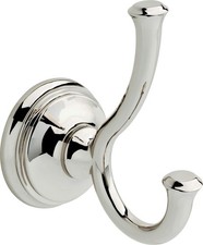 Delta Double Towel Hook for Bathroom or Kitchen Polished Nickel Cassidy Acces