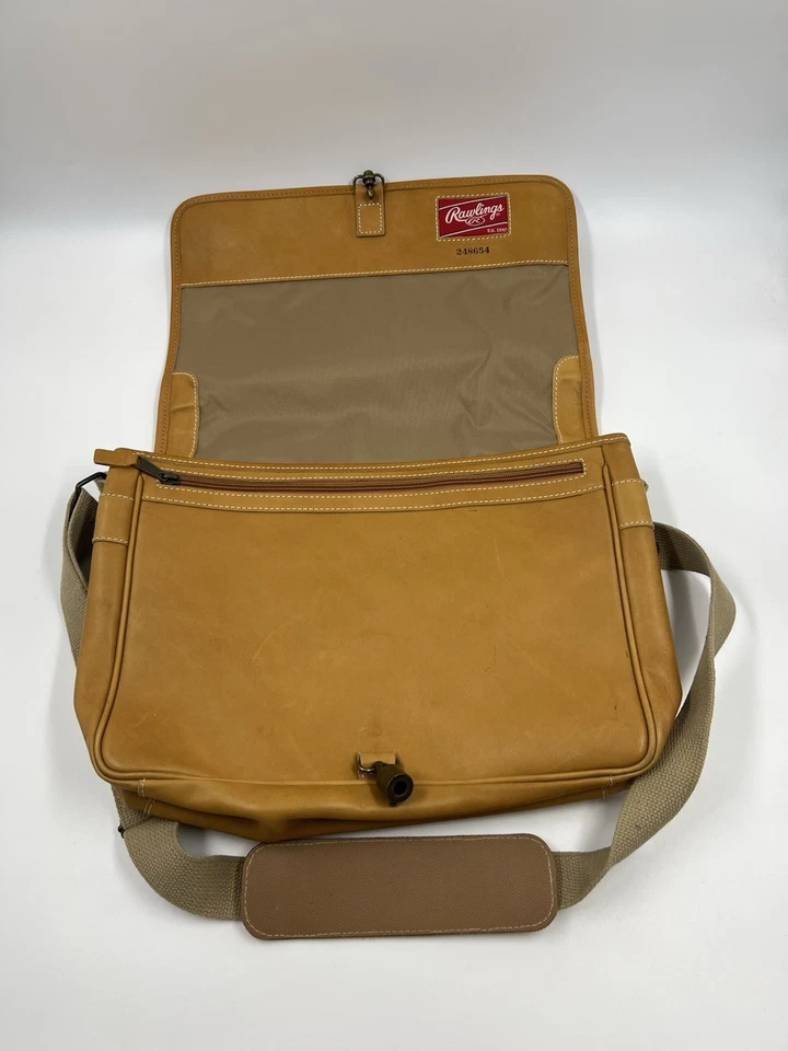 Rawlings Edición Limitada Cuero Hombres Mensajero Maletín Bolso Gian Paolo Lombardo Foto 3 de 4