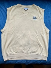 Marquette University Sweater Vest Cutter & Buck Yellow gold Pullover Mens XL