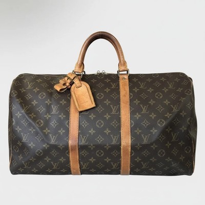 Louis Vuitton Monogram Keepall 50 Boston Bag, Brown, Tasche