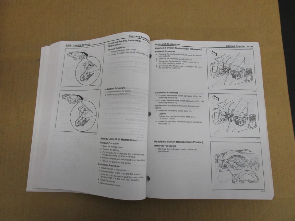 Chevrolet Camaro Firebird 1998 taller de servicio cableado manual eléctrico original Foto 4 de 4