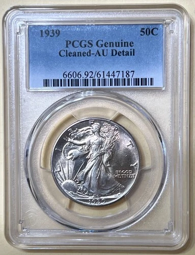 1939 Walking Liberty Half Dollar PCGS - AU Cleaned