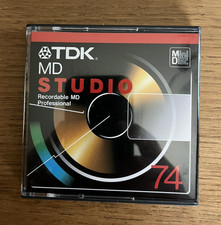 TDK Mini Disc empty case for MD Studio or XA Pro etc with J Card & Labels NO MD!