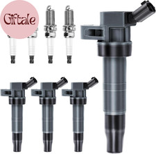 Ignition Coil Pack and Spark Plugs Set of 4 Compatible with Hyundai Sonata 2009-